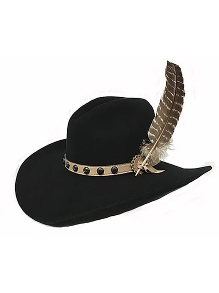 Stetson SBBBOW-6943-07 Mens Broken Bow 4X Cowboy Hat Black Front view. If you need any assistance with this item or the purchase of this item please call us at five six one seven four eight eight eight zero one Monday through Saturday 10:00a.m EST to 8:00 p.m EST