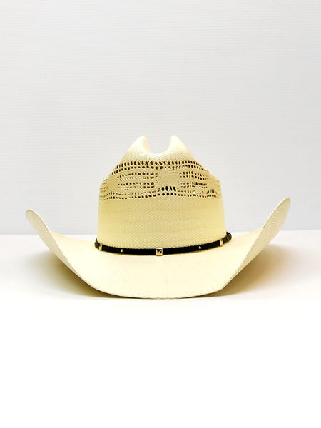 Stetson SSWHTH-694081 Mens White Horse Bangora Straw Hat Natural front view. If you need any assistance with this item or the purchase of this item please call us at five six one seven four eight eight eight zero one Monday through Saturday 10:00a.m EST to 8:00 p.m EST