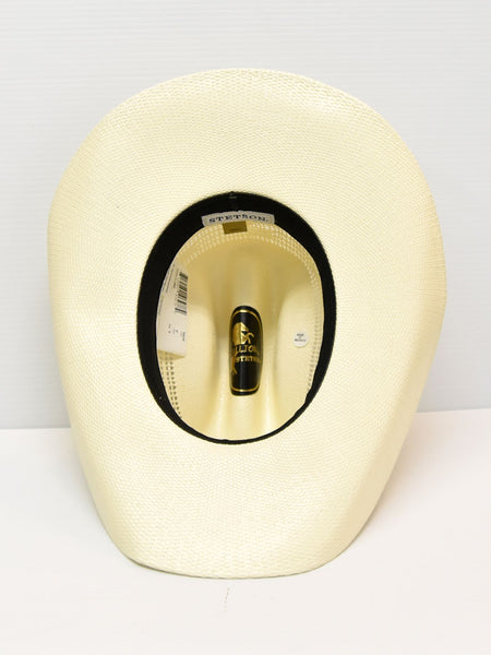 Stetson SSWHTH-694081 Mens White Horse Bangora Straw Hat Natural inside view. If you need any assistance with this item or the purchase of this item please call us at five six one seven four eight eight eight zero one Monday through Saturday 10:00a.m EST to 8:00 p.m EST