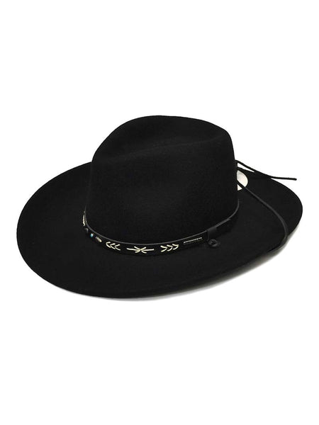 Stetson SWSTFE-813207 SANTA FE Wool Crushable Western Hat Black side and front view. If you need any assistance with this item or the purchase of this item please call us at five six one seven four eight eight eight zero one Monday through Saturday 10:00a.m EST to 8:00 p.m EST