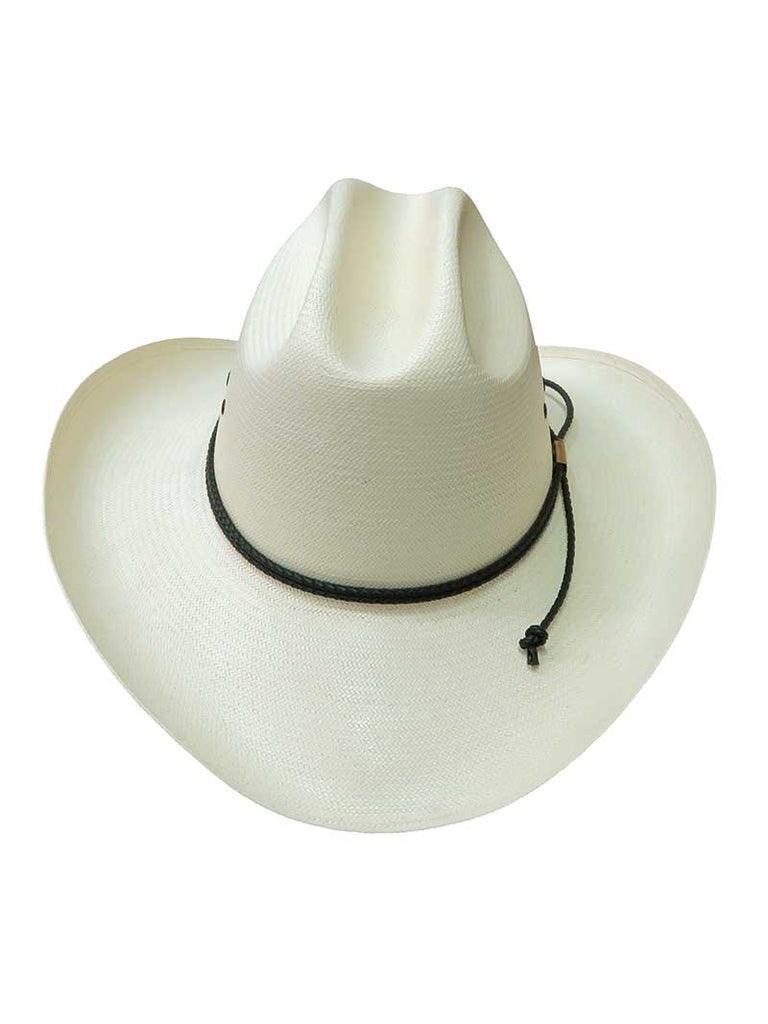 Stetson SSCRCMK603681 Carson 10X Straw Western Hat Natural front and side view. If you need any assistance with this item or the purchase of this item please call us at five six one seven four eight eight eight zero one Monday through Saturday 10:00a.m EST to 8:00 p.m EST