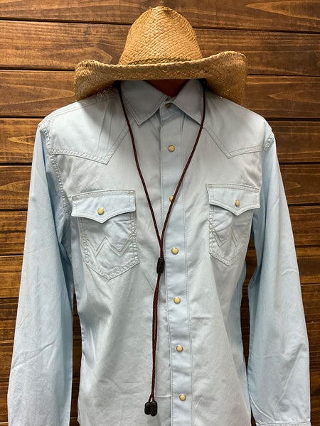 Fashionwest HH50IL-K-BNT Leather Stampede String Black And Tan on hat