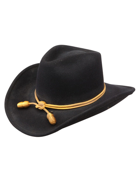 Stetson SWFRTC-823407 FORT CRUSHABLE John Wayne Crushable Felt Hat Black side / front view. If you need any assistance with this item or the purchase of this item please call us at five six one seven four eight eight eight zero one Monday through Saturday 10:00a.m EST to 8:00 p.m EST