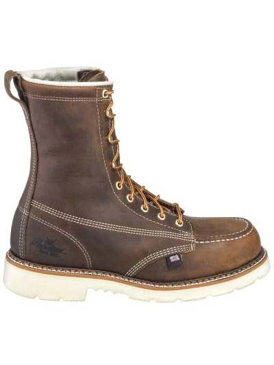 Thorogood 804-4378 Mens MAXWear90 Safety Toe Boot Trail Crazyhorse front and side view. If you need any assistance with this item or the purchase of this item please call us at five six one seven four eight eight eight zero one Monday through Saturday 10:00a.m EST to 8:00 p.m EST