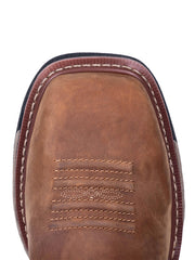 Dan Post DP69482 Mens Blayde Steel Toe Work Boots Saddle Tan toe view from above. If you need any assistance with this item or the purchase of this item please call us at five six one seven four eight eight eight zero one Monday through Saturday 10:00a.m EST to 8:00 p.m EST
