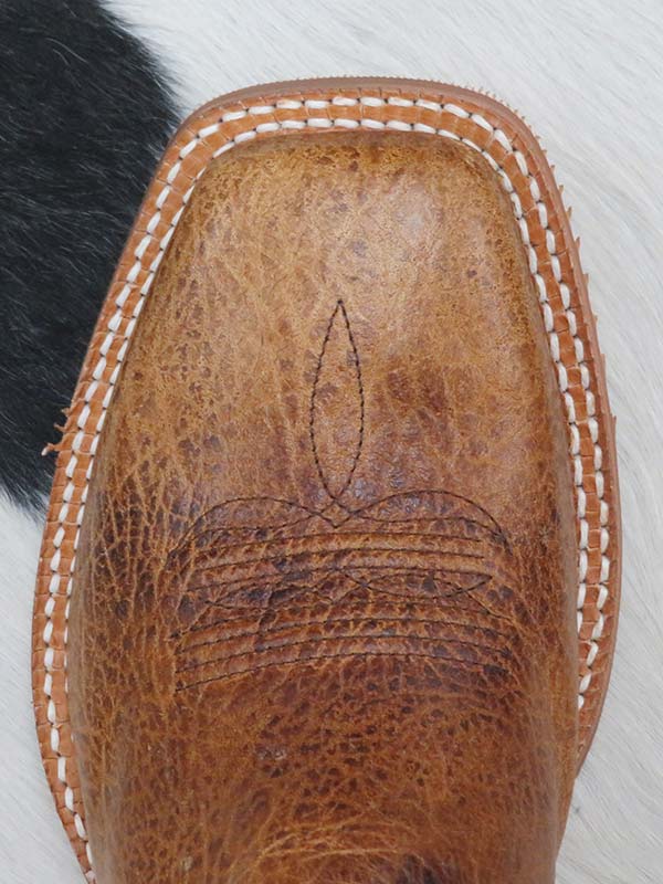 Twisted X MRA0001 Mens Rancher Square Toe Cowboy Boot Peanut front and side view. If you need any assistance with this item or the purchase of this item please call us at five six one seven four eight eight eight zero one Monday through Saturday 10:00a.m EST to 8:00 p.m EST