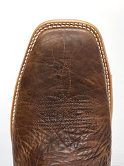Twisted X MRAL024 Mens Rancher Square Toe Boot Nutmeg toe view from above. If you need any assistance with this item or the purchase of this item please call us at five six one seven four eight eight eight zero one Monday through Saturday 10:00a.m EST to 8:00 p.m EST
