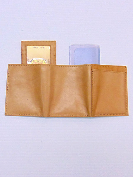 Western Express WE-MIN-2304-BLK Men's Genuine Leather Tri-Fold Wallet Tan. If you need any assistance with this item or the purchase of this item please call us at five six one seven four eight eight eight zero one Monday through Saturday 10:00a.m EST to 8:00 p.m EST