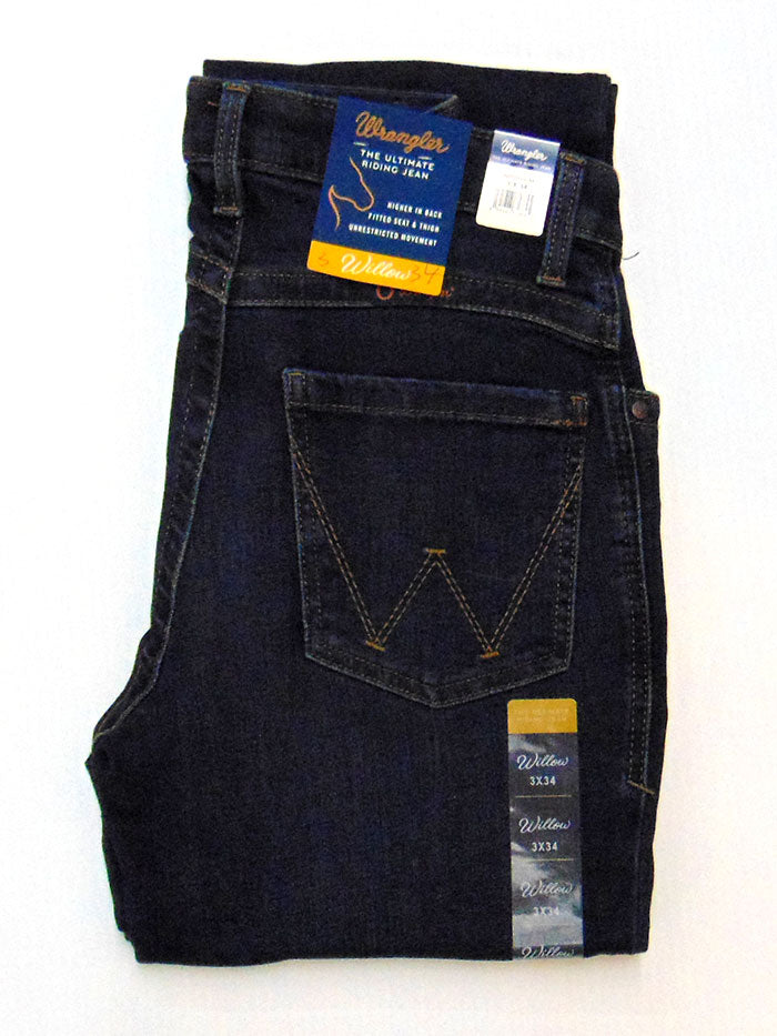 Wrangler WRW60CM Women's Ultimate Riding Boot Cut Willow Jean in Maggie front view. If you need any assistance with this item or the purchase of this item please call us at five six one seven four eight eight eight zero one Monday through Saturday 10:00a.m EST to 8:00 p.m EST