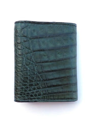Skin Shop 2206 Mens Genuine Caiman Tri-Fold Wallet Multi front view green. If you need any assistance with this item or the purchase of this item please call us at five six one seven four eight eight eight zero one Monday through Saturday 10:00a.m EST to 8:00 p.m EST
