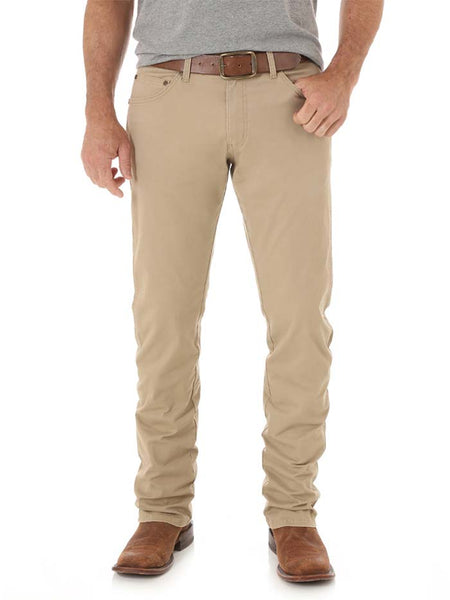 Wrangler 88MWZFN Mens Retro Slim Fit Straight Leg Jean Fawn front view. If you need any assistance with this item or the purchase of this item please call us at five six one seven four eight eight eight zero one Monday through Saturday 10:00a.m EST to 8:00 p.m EST