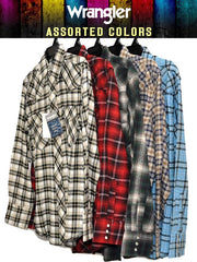 Assorted Wrangler Mens Plaid Long Sleeve Flannel Shirt 75098AA Wrangler - J.C. Western® Wear.If you need any assistance with this item or the purchase of this item please call us at five six one seven four eight eight eight zero one Monday through Saturday 10:00a.m EST to 8:00 p.m EST