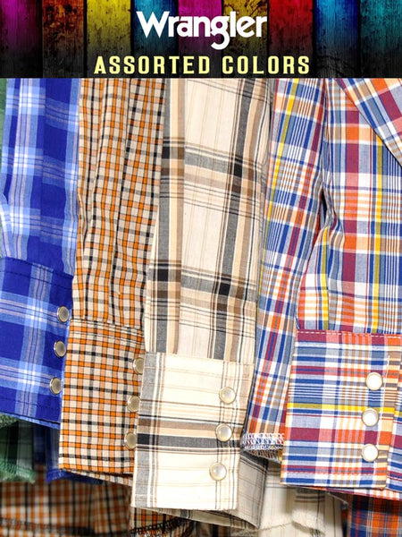 Assorted Wrangler Mens Western Long Sleeve Plaid Shirt 75204PP Wrangler - J.C. Western® Wear. If you need any assistance with this item or the purchase of this item please call us at five six one seven four eight eight eight zero one Monday through Saturday 10:00a.m EST to 8:00 p.m EST