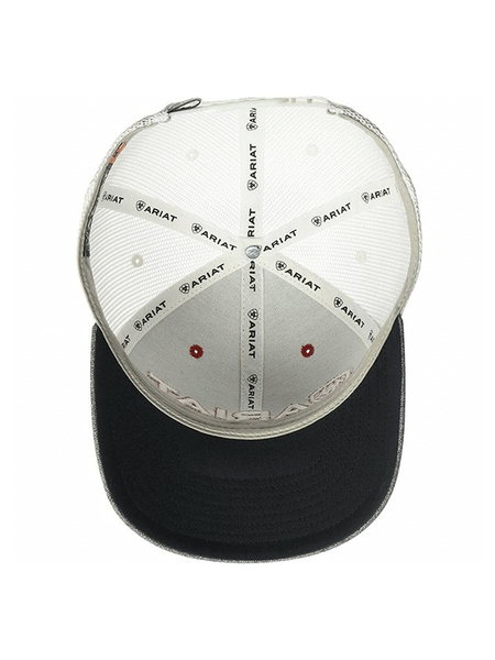 Ariat A300000806 Mens Embroidered Signature Logo Heather Red White Grey inside view. If you need any assistance with this item or the purchase of this item please call us at five six one seven four eight eight eight zero one Monday through Saturday 10:00a.m EST to 8:00 p.m EST