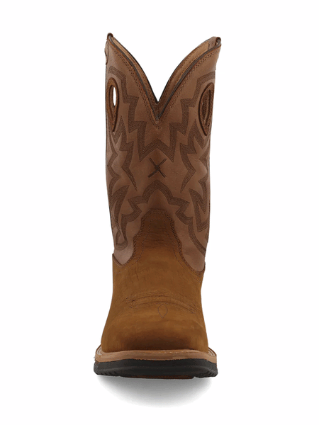 Twisted X MLCCW05 Mens Waterproof Composite Toe Lite Western Work Boot Brown front view. If you need any assistance with this item or the purchase of this item please call us at five six one seven four eight eight eight zero one Monday through Saturday 10:00a.m EST to 8:00 p.m EST