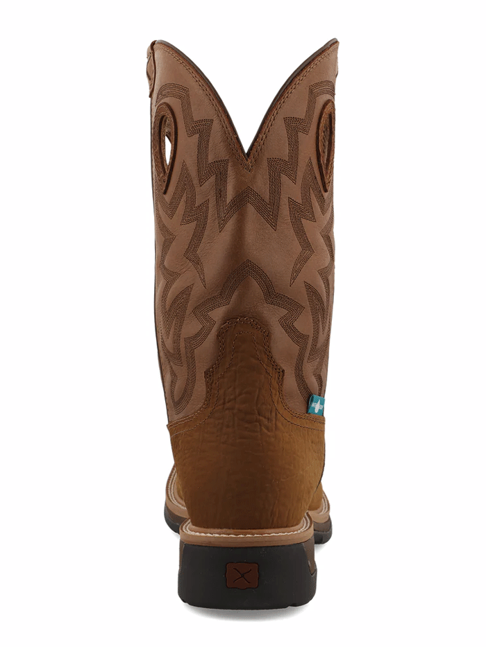 MLCWW05 Mens Waterproof Lite Western Work Boot Brown front and side view. If you need any assistance with this item or the purchase of this item please call us at five six one seven four eight eight eight zero one Monday through Saturday 10:00a.m EST to 8:00 p.m EST