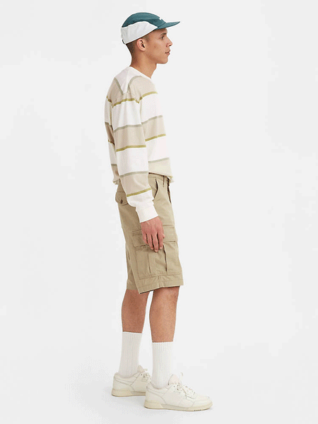 Levi's 232510009 Mens Carrier Cargo Shorts True Chino side view. If you need any assistance with this item or the purchase of this item please call us at five six one seven four eight eight eight zero one Monday through Saturday 10:00a.m EST to 8:00 p.m EST