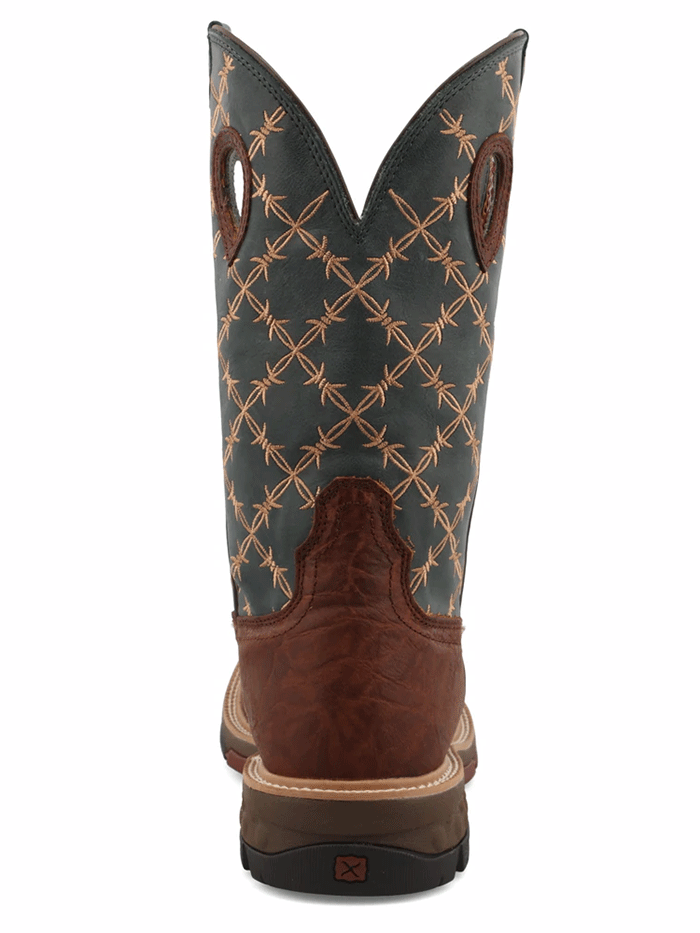 Twisted X MXB0005 Mens Western Work Boot Mocha & Slate front-side view. If you need any assistance with this item or the purchase of this item please call us at five six one seven four eight eight eight zero one Monday through Saturday 10:00a.m EST to 8:00 p.m EST
