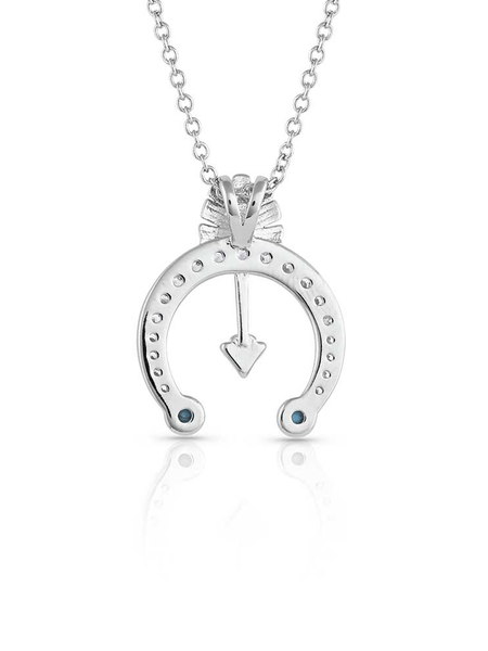 Montana Silversmiths NC5247 Womens Creating Your Luck Blossom Necklace Silver back view. If you need any assistance with this item or the purchase of this item please call us at five six one seven four eight eight eight zero one Monday through Saturday 10:00a.m EST to 8:00 p.m EST