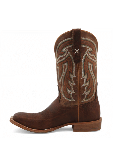 Twisted X MRAL024 Mens Rancher Square Toe Boot Nutmeg side view. If you need any assistance with this item or the purchase of this item please call us at five six one seven four eight eight eight zero one Monday through Saturday 10:00a.m EST to 8:00 p.m EST