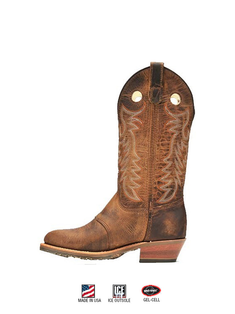Double H DH5159 Womens Daniela Round Toe Work Boot Brown side and front view. If you need any assistance with this item or the purchase of this item please call us at five six one seven four eight eight eight zero one Monday through Saturday 10:00a.m EST to 8:00 p.m EST
