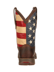 Durango DB5554 Mens Patriotic Pull-On Boot back view. If you need any assistance with this item or the purchase of this item please call us at five six one seven four eight eight eight zero one Monday through Saturday 10:00a.m EST to 8:00 p.m EST