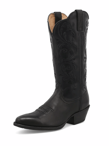 Twisted X WWT0038 Womens R Toe Western Boot Black front and side view. If you need any assistance with this item or the purchase of this item please call us at five six one seven four eight eight eight zero one Monday through Saturday 10:00a.m EST to 8:00 p.m EST
