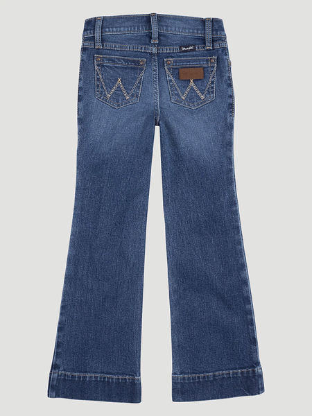 Wrangler 112317227 Girls Trouser Jean Daisey back view. If you need any assistance with this item or the purchase of this item please call us at five six one seven four eight eight eight zero one Monday through Saturday 10:00a.m EST to 8:00 p.m EST