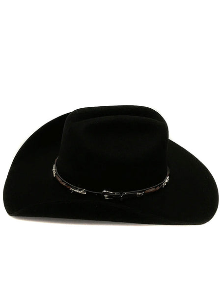 Bullhide BUCKAROO 6X 0320BL Premium Wool Hat Black side view. If you need any assistance with this item or the purchase of this item please call us at five six one seven four eight eight eight zero one Monday through Saturday 10:00a.m EST to 8:00 p.m EST