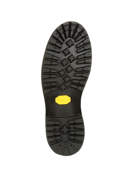 Georgia G8341 Mens Lace Up Steel Toe Waterproof Work Boot Chocolate sole view.If you need any assistance with this item or the purchase of this item please call us at five six one seven four eight eight eight zero one Monday through Saturday 10:00a.m EST to 8:00 p.m EST