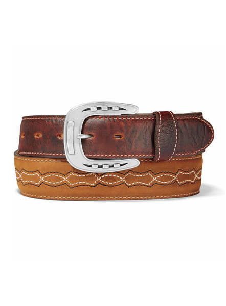 Tony Lama C42745 Mens Maverick Belt Brown front view. If you need any assistance with this item or the purchase of this item please call us at five six one seven four eight eight eight zero one Monday through Saturday 10:00a.m EST to 8:00 p.m EST