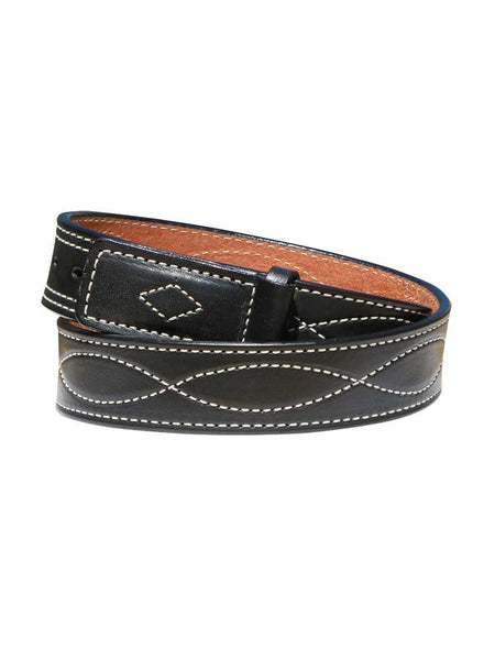 Gingerich 8204 Heavy Duty Leather Mechanic Belt Black Or Brown front view black