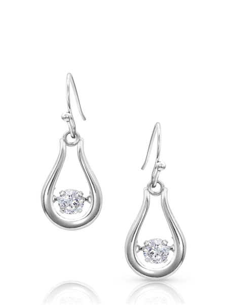Montana Silversmiths ER4148 Womens Dancing Glassed Earrings Silver front view. If you need any assistance with this item or the purchase of this item please call us at five six one seven four eight eight eight zero one Monday through Saturday 10:00a.m EST to 8:00 p.m EST
