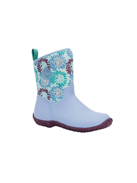 Muck WM2-2FLR Womens Muckster II Mid Boot Blue Iris front-side view