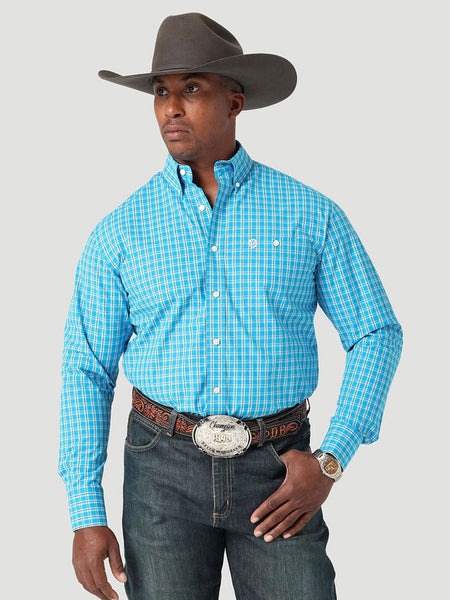 Light blue cowboy on sale shirt