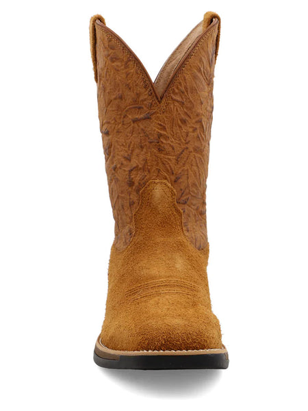 MARTIN BOOT IN PEANUT BROWN SUEDE AND WHITE FLEECE