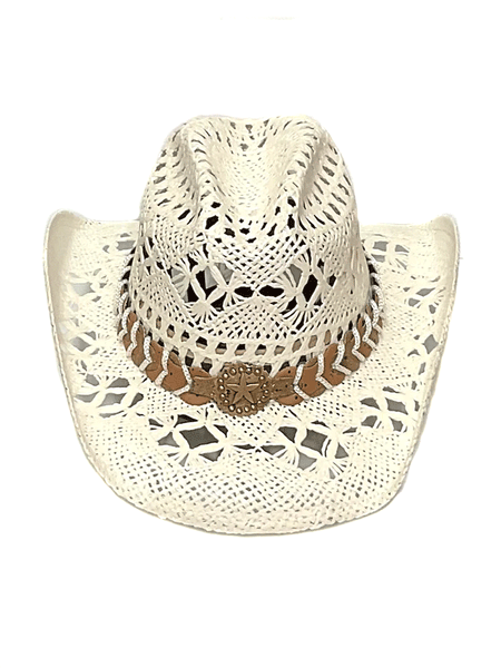 Bullhide NAUGHTY GIRL 2649W Western Straw Hat White front view. If you need any assistance with this item or the purchase of this item please call us at five six one seven four eight eight eight zero one Monday through Saturday 10:00a.m EST to 8:00 p.m EST