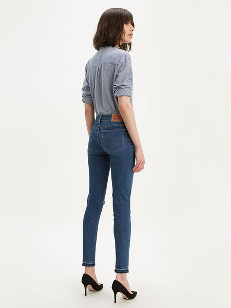 Levi's 195580075 Womens 711 Skinny Ankle Jeans Maui Indigo Medium Wash Back View.If you need any assistance with this item or the purchase of this item please call us at five six one seven four eight eight eight zero one Monday through Saturday 10:00a.m EST to 8:00 p.m EST