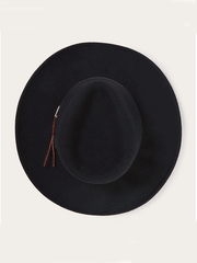 Stetson TWBOZE-813007 Bozeman Outdoor Crushable Felt Hat Black view from above. If you need any assistance with this item or the purchase of this item please call us at five six one seven four eight eight eight zero one Monday through Saturday 10:00a.m EST to 8:00 p.m EST