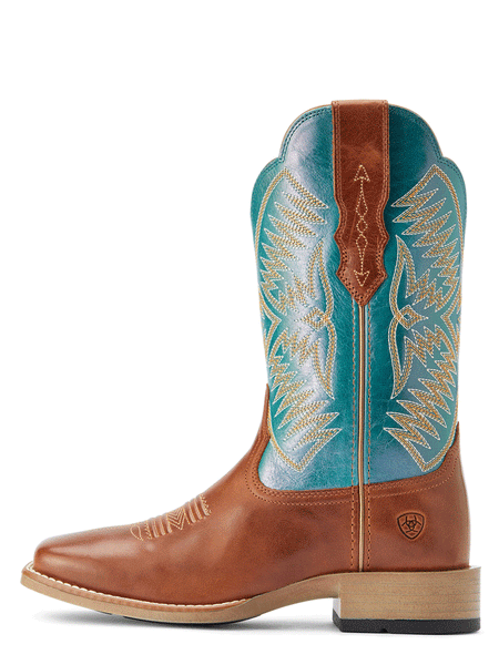Ariat 10042387 Womens Odessa StretchFit Western Boot Almond Roca outter side view. If you need any assistance with this item or the purchase of this item please call us at five six one seven four eight eight eight zero one Monday through Saturday 10:00a.m EST to 8:00 p.m EST