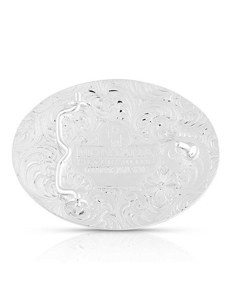 Montana Silversmiths 43210G Lone Star Texas State Filligree Buckle Gold And Silver back view. If you need any assistance with this item or the purchase of this item please call us at five six one seven four eight eight eight zero one Monday through Saturday 10:00a.m EST to 8:00 p.m EST