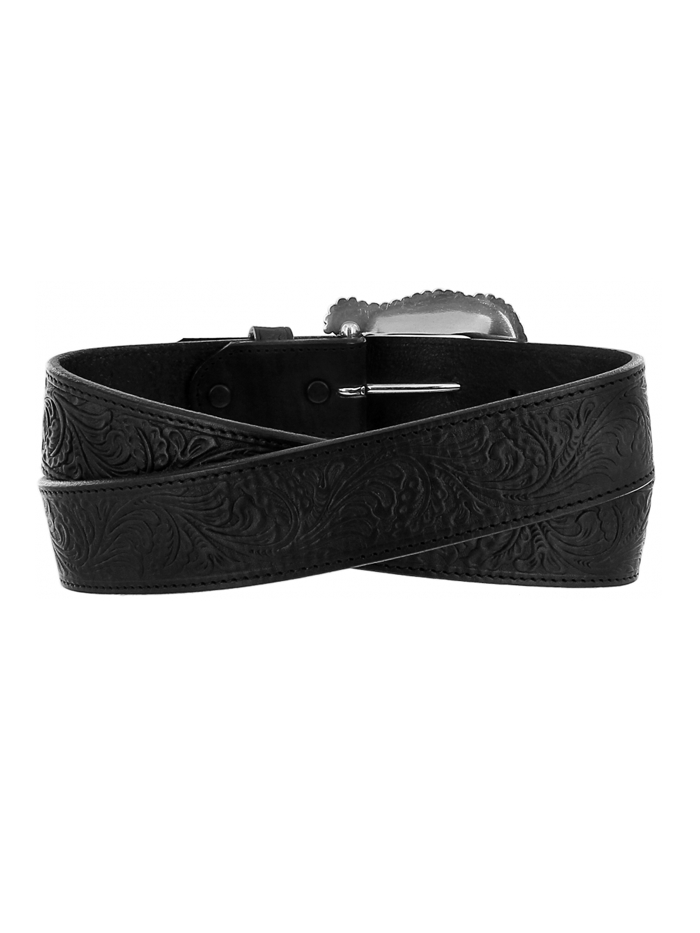 Tony Lama C50733 Womens Layla Belt Black front view. If you need any assistance with this item or the purchase of this item please call us at five six one seven four eight eight eight zero one Monday through Saturday 10:00a.m EST to 8:00 p.m EST