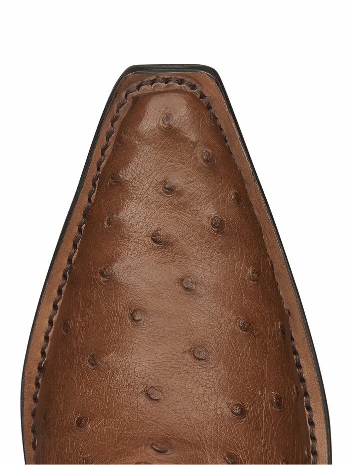 Lucchese M5603.S54 Womens Augusta Ostrich Vamp Boots Camel Tan front and side view pair. If you need any assistance with this item or the purchase of this item please call us at five six one seven four eight eight eight zero one Monday through Saturday 10:00a.m EST to 8:00 p.m EST