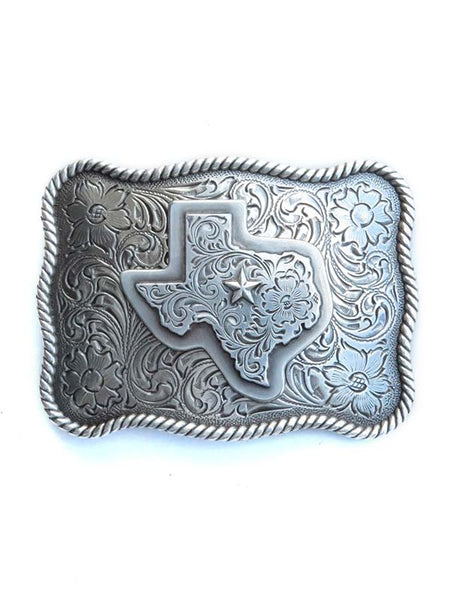 Nocona 37528 Scalloped Rope Edge State of Texas Buckle front view