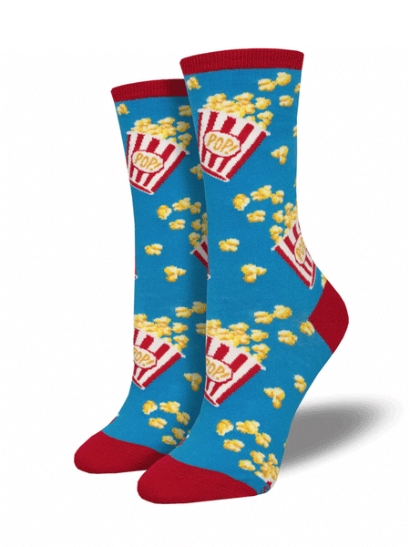 Socksmith WNC2817-BLU Womens Classic Popcorn Socks Blue front and side view. If you need any assistance with this item or the purchase of this item please call us at five six one seven four eight eight eight zero one Monday through Saturday 10:00a.m EST to 8:00 p.m EST