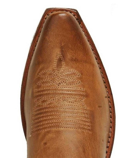 Old West LF1529 Womens 12" Fashion Snip Toe Cowgirl Boots Tan toe view. If you need any assistance with this item or the purchase of this item please call us at five six one seven four eight eight eight zero one Monday through Saturday 10:00a.m EST to 8:00 p.m EST