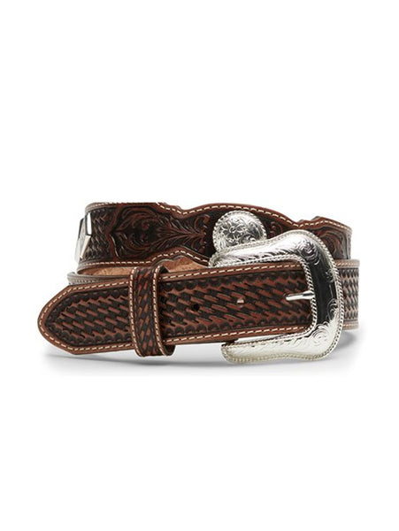 Tony Lama C42464 Mens Stillwater Creek Belt Tan front view. If you need any assistance with this item or the purchase of this item please call us at five six one seven four eight eight eight zero one Monday through Saturday 10:00a.m EST to 8:00 p.m EST
