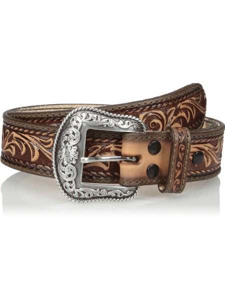 Nocona N2300137 Mens Top Grain Leather USA Belt Brown front view. If you need any assistance with this item or the purchase of this item please call us at five six one seven four eight eight eight zero one Monday through Saturday 10:00a.m EST to 8:00 p.m EST