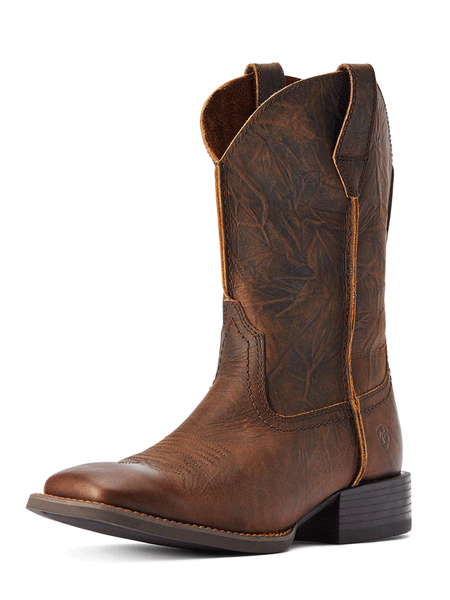 Ariat 10042586 Mens Sport Rambler Western Boot Bartop Brown front and side view. If you need any assistance with this item or the purchase of this item please call us at five six one seven four eight eight eight zero one Monday through Saturday 10:00a.m EST to 8:00 p.m EST