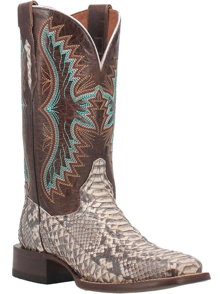 Dan Post DP4168 Womens Rynna Python Leather Boot Natural side and front view. If you need any assistance with this item or the purchase of this item please call us at five six one seven four eight eight eight zero one Monday through Saturday 10:00a.m EST to 8:00 p.m EST